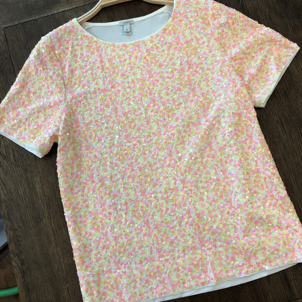 New J. Crew T-Shirt with Sequins